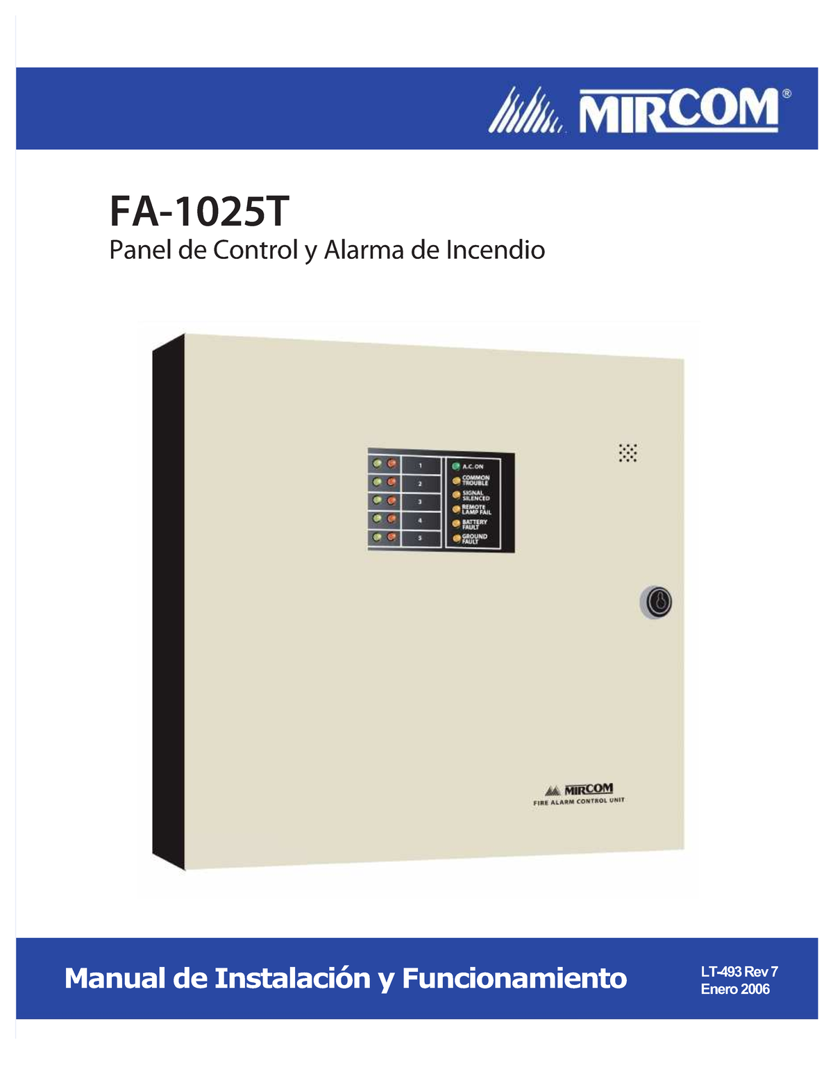 Manual de Instalación y Funcionamiento del Panel de Control de Alarma ...