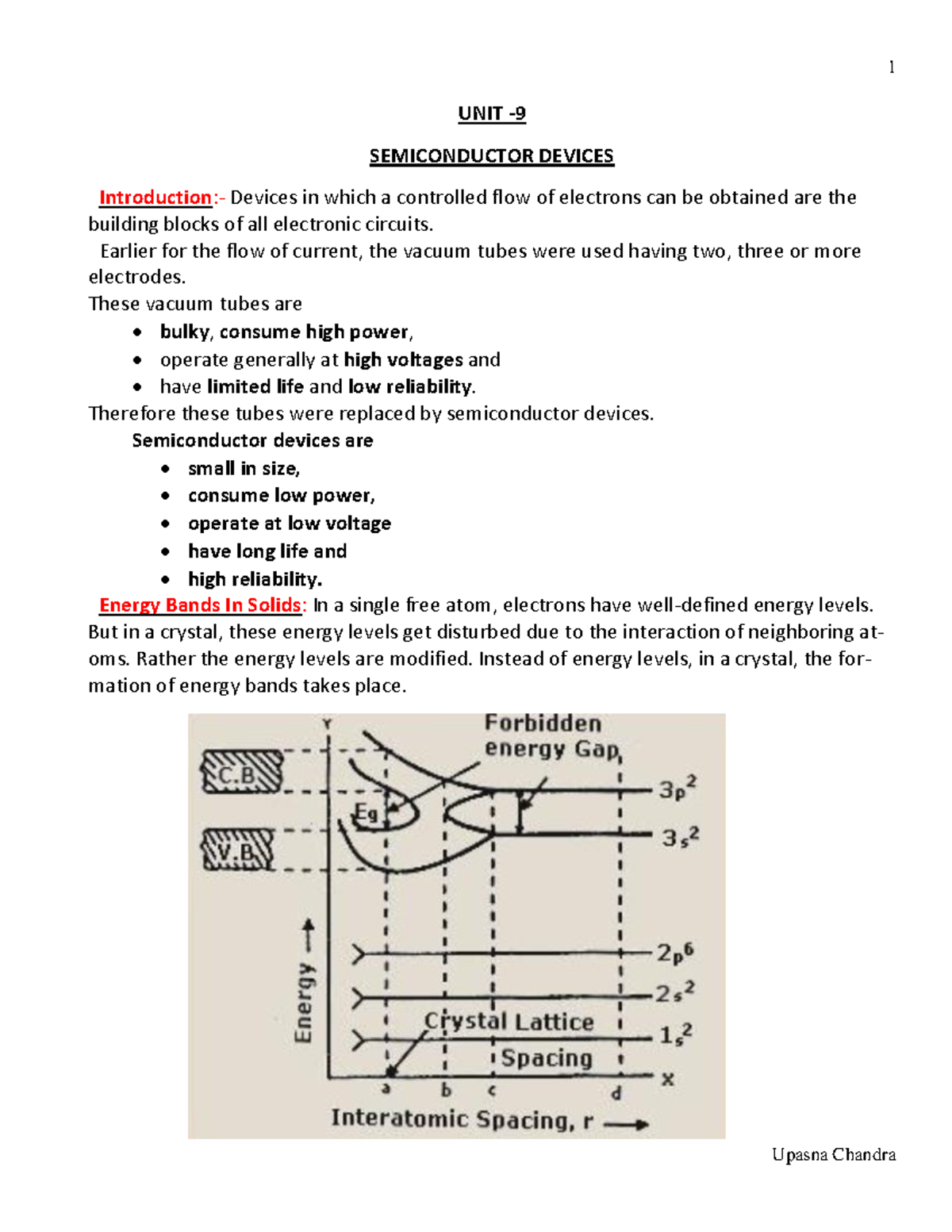 Unit IX: Semiconductor Devices Overview and Key Concepts - Studocu