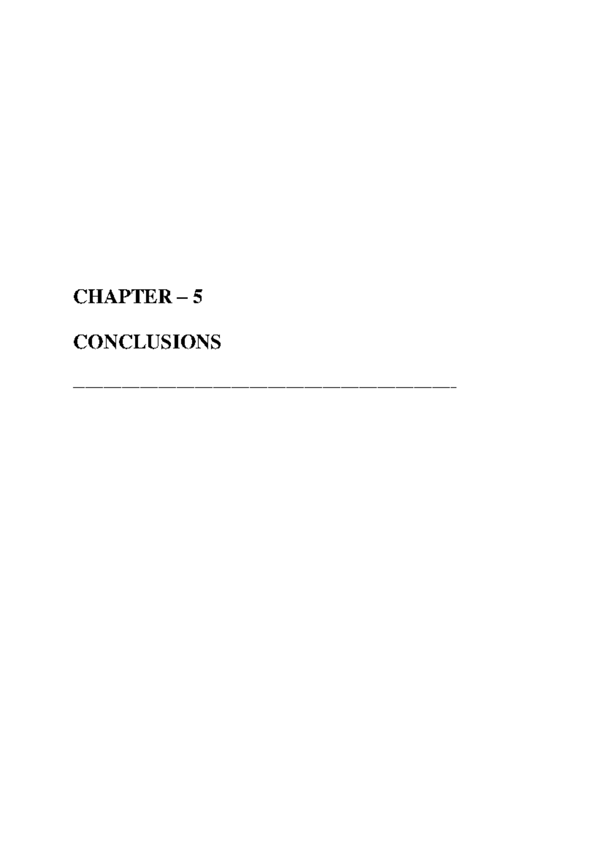 13 chapter 5 - Lecture notes 87 - CHAPTER – 5 CONCLUSIONS - Studocu