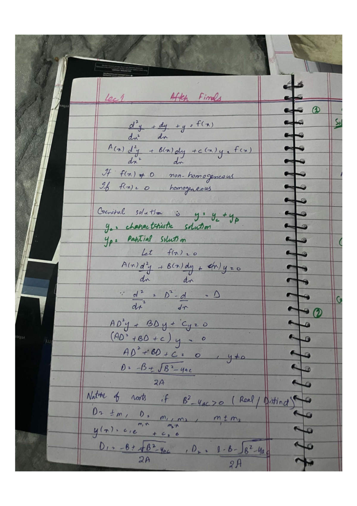 DE Final Exam Lecture Notes on Differential Equations - Studocu