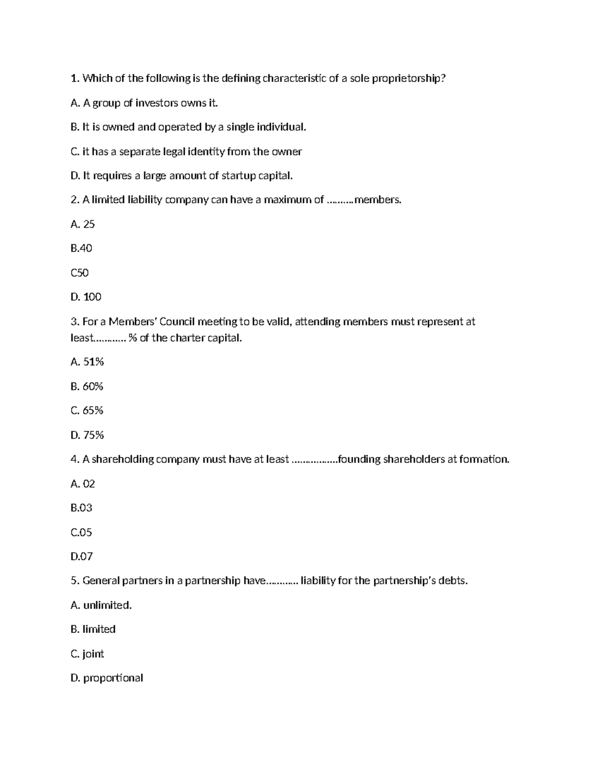 Midterm Exam - Business Law (Course Code: 001) - Studocu
