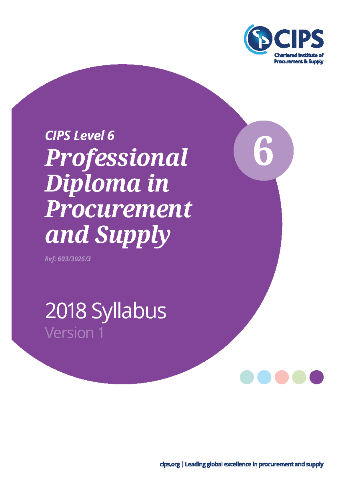 CIPS Level 6 Professional Diploma in Procurement and Supply Syllabus ...