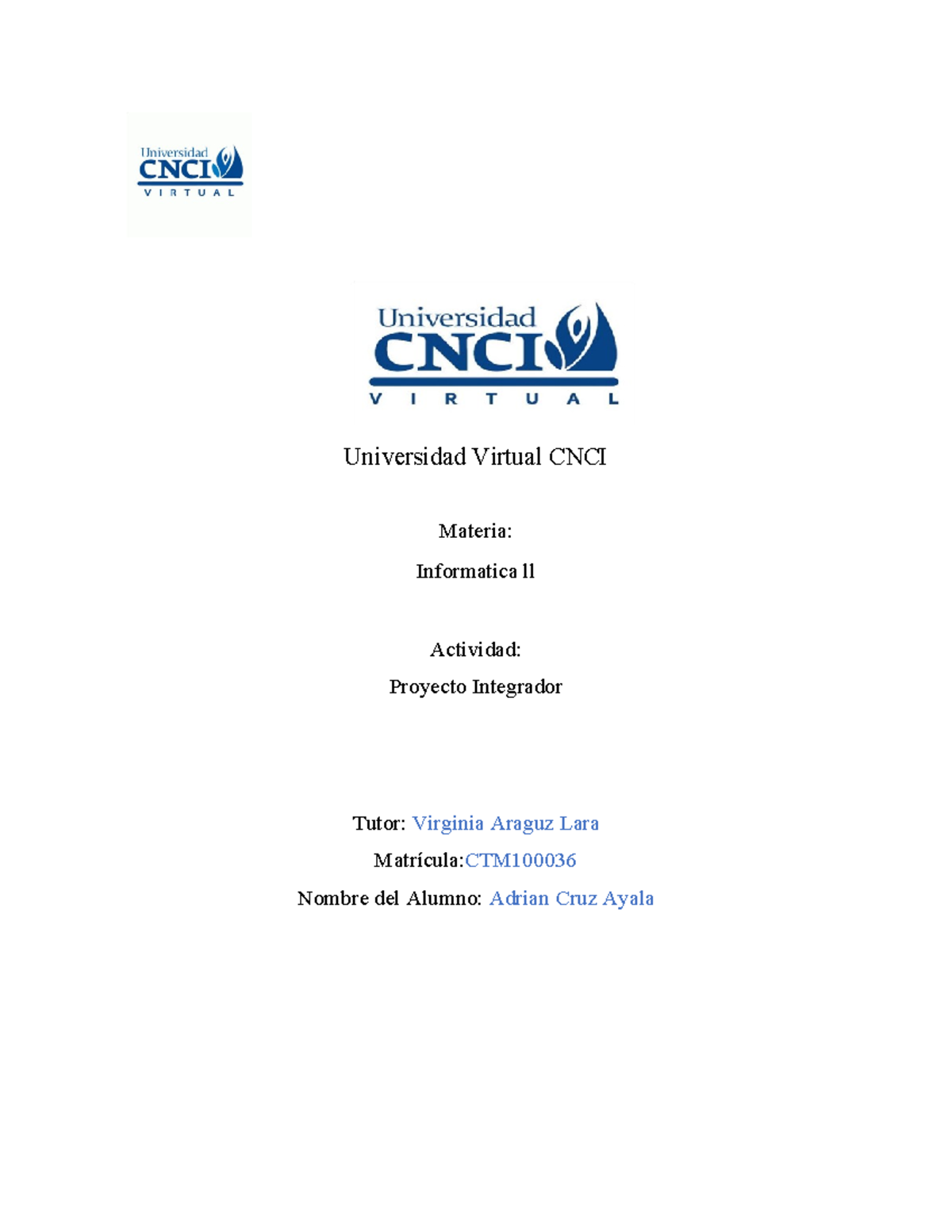Proyecto Integrador Informatica 1 - Informática I - Universidad Virtual ...