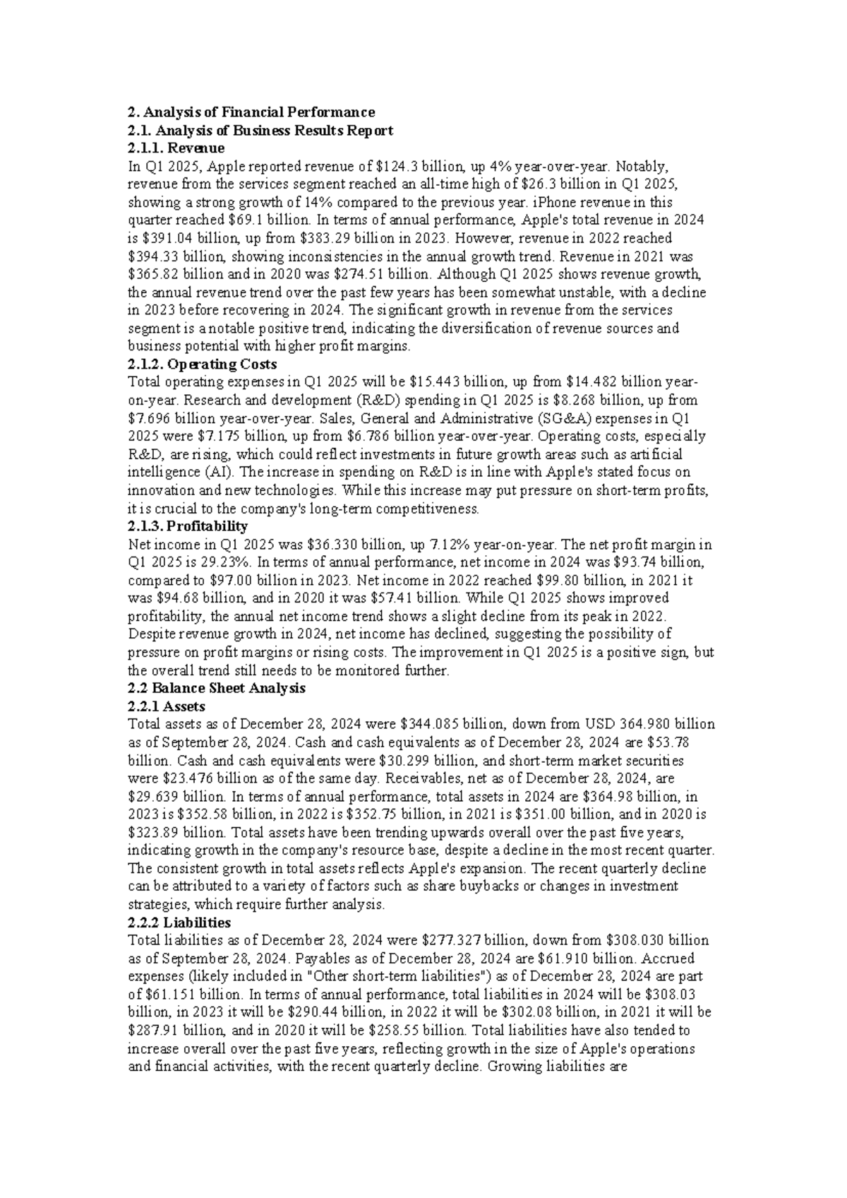 Assignment - Analysis of Financial Performance (Course Code: 2) - Studocu