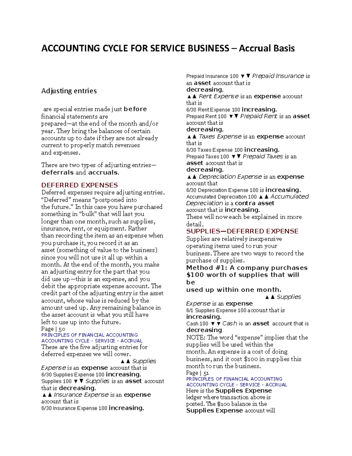 Chapter 2 - Accounting Cycle for Service Businesses (Accrual Basis ...