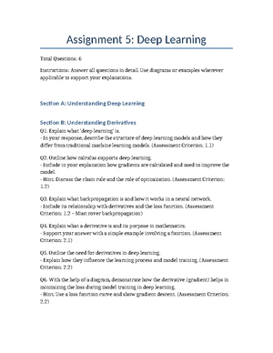 Linear Algebra in Deep Learning: Assignment 4 Overview and Concepts ...