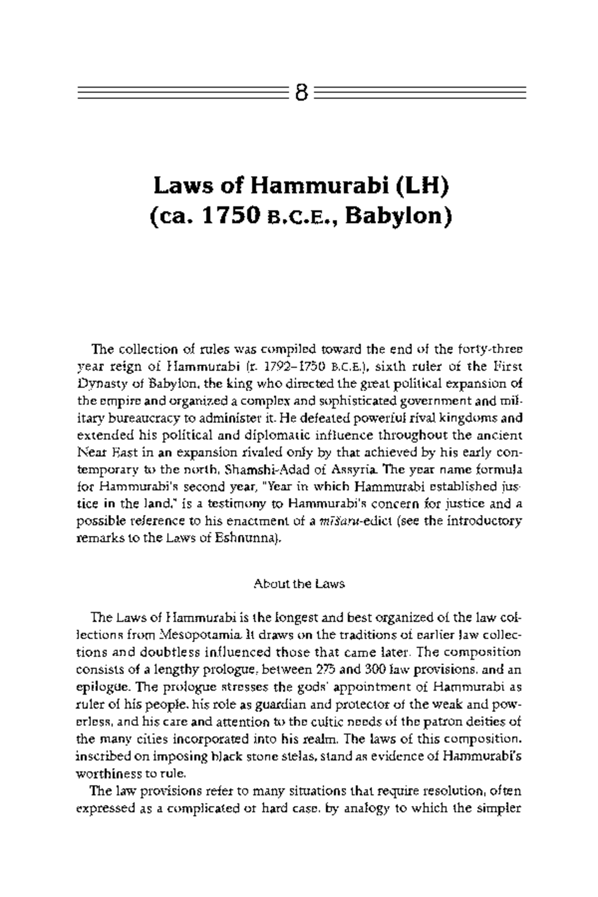 Laws of Hammurabi (LH): In-Depth Analysis of Ancient Legal Framework ...
