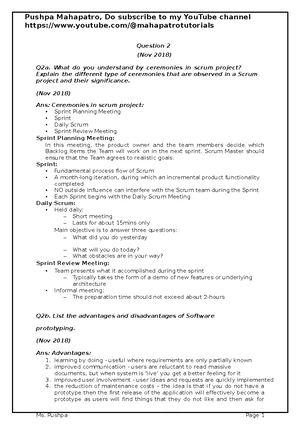 TYBSc IT Sem 5 SPM Unit 3 Comprehensive Notes & Q&A - Studocu