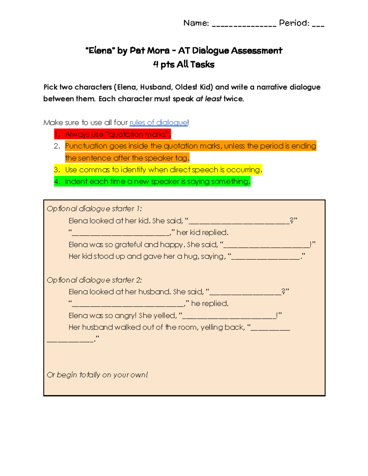 AT - Dialogue Assessment for 