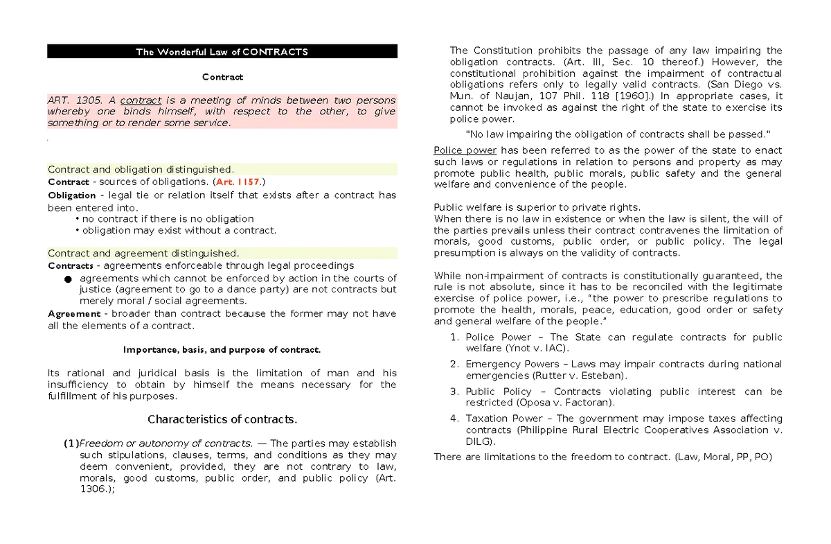 Contracts - II - Essential Requisites and Elements of Validity - Studocu