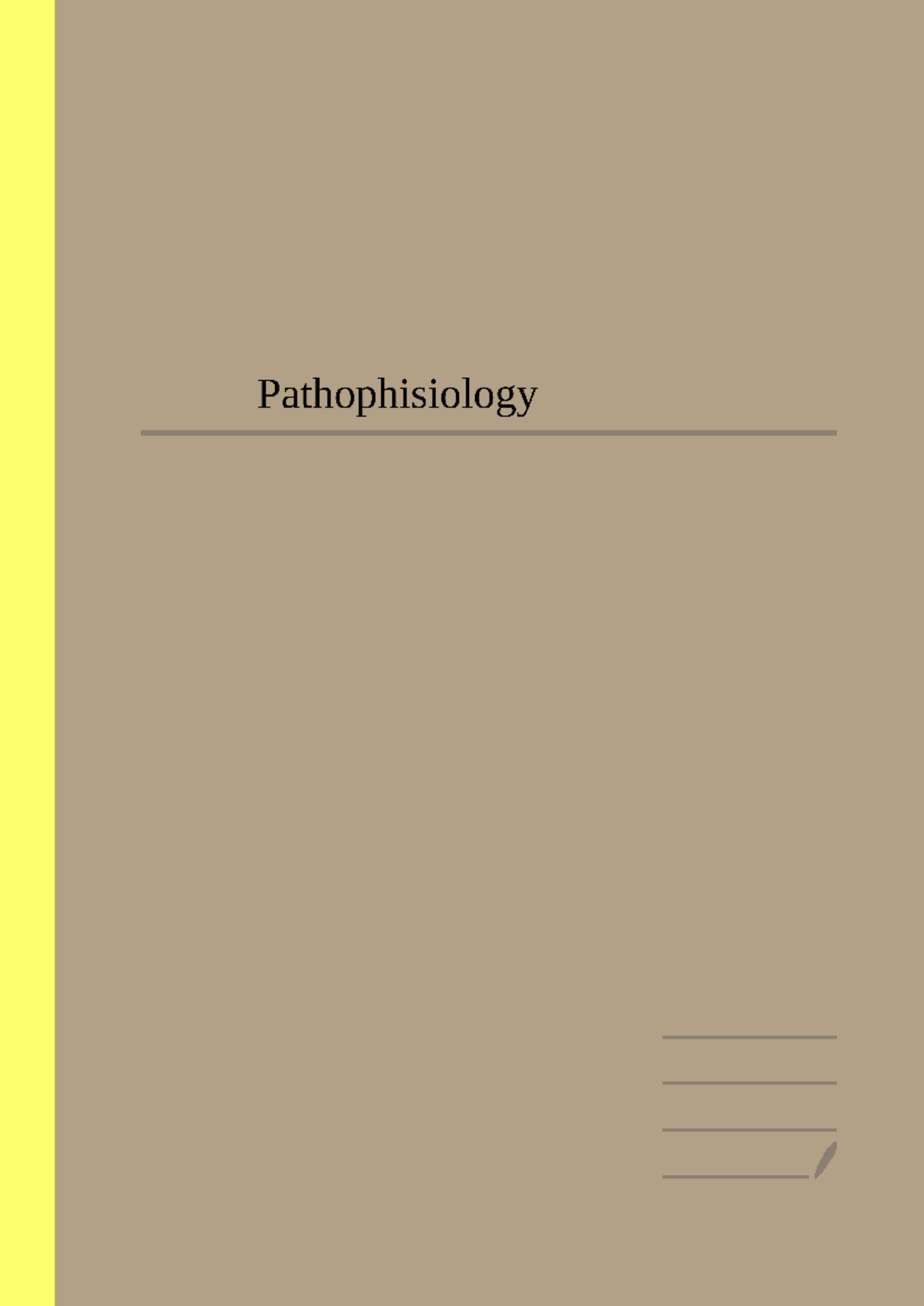 Patho midterm 1 - Detailed notes following SLOs - Pathophisiology ...