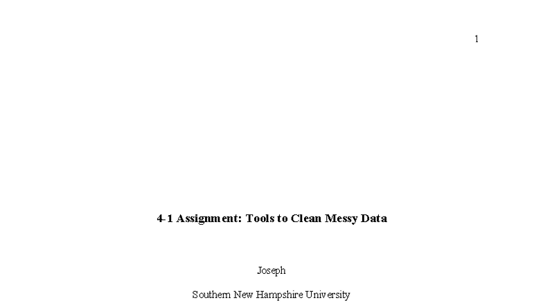 DAT 375: Tools for Cleaning Messy Data - Excel vs MySQL Analysis - Studocu