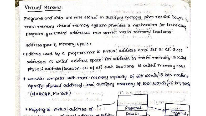 CA after Midsem - Virtual Memory and Floating Point Arithmetic - Studocu
