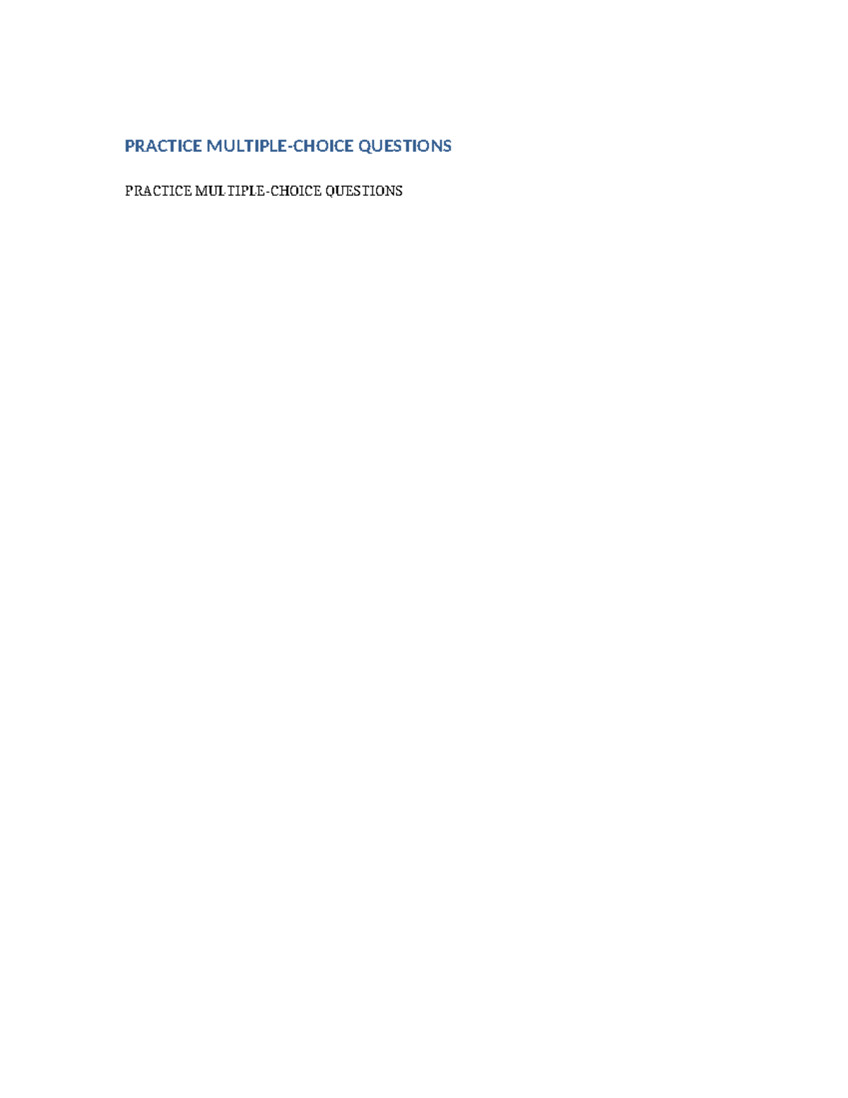 Fixed Complete MCQs - multiple choice - Principle of Management ...