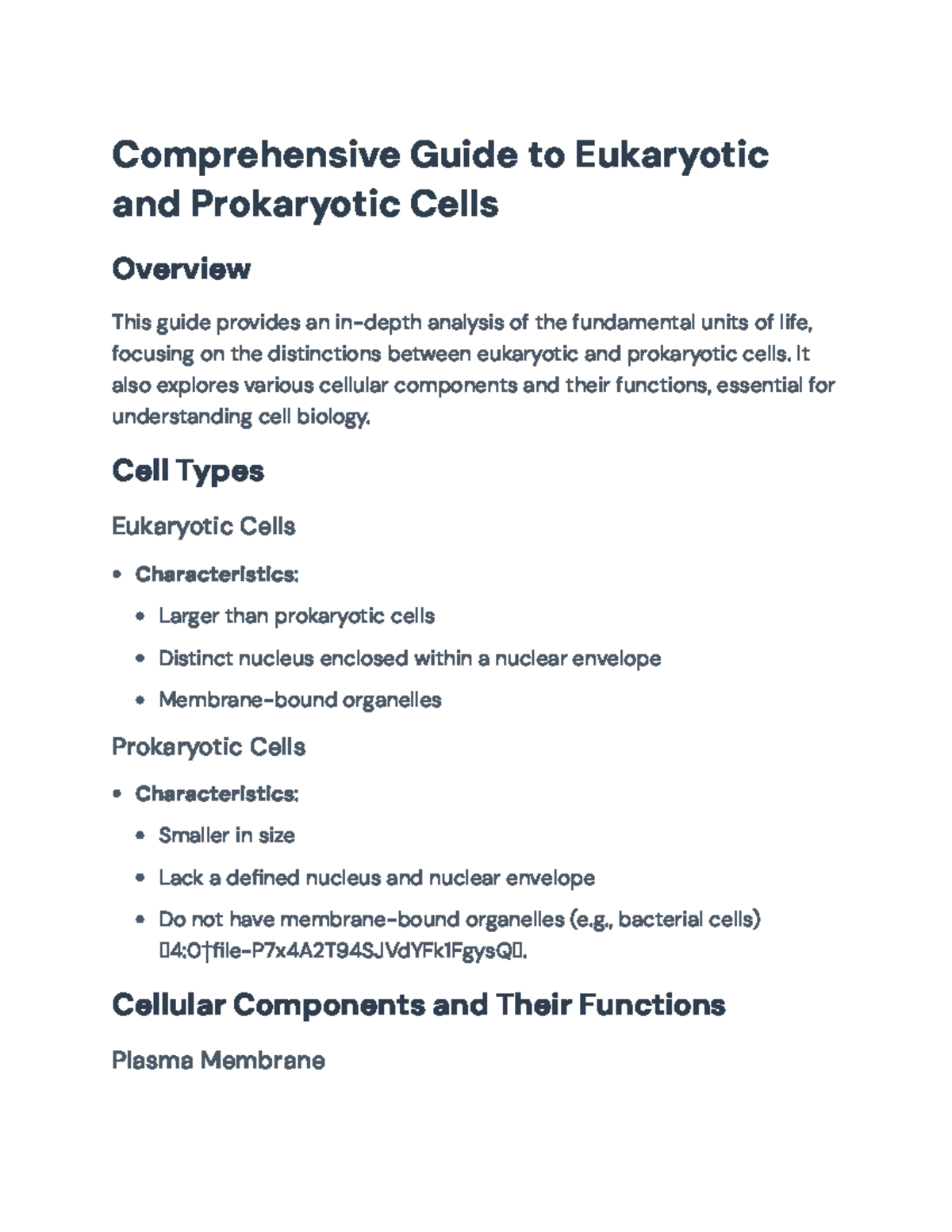 A Comprehensive Overview of Eukaryotic vs Prokaryotic Cells ...