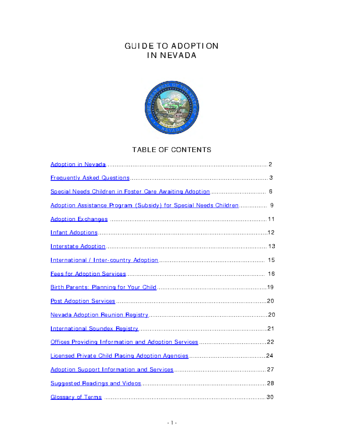Nevada Adoption Guide: Key Insights for Prospective Parents - Studocu