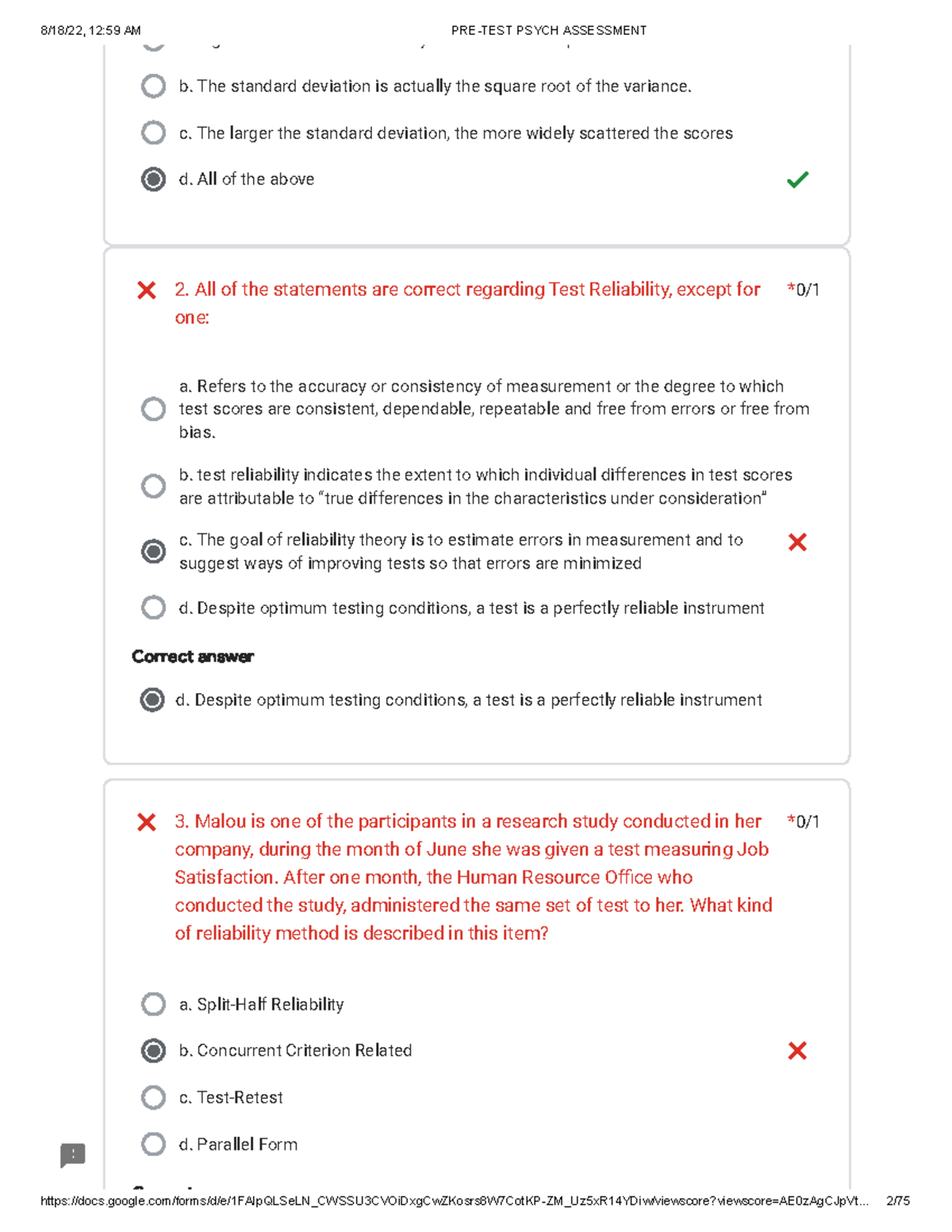 Psych Assessment PSY101 Pretest Review Guide and Notes - Studocu