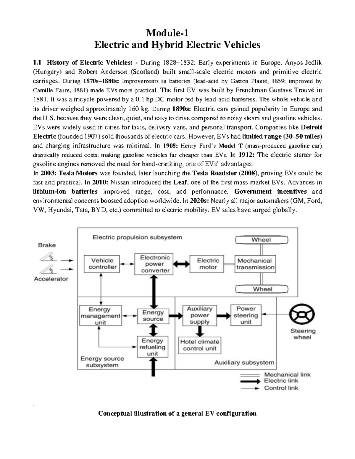 Electric and Hybrid Electric Vehicles: A Historical Overview and ...