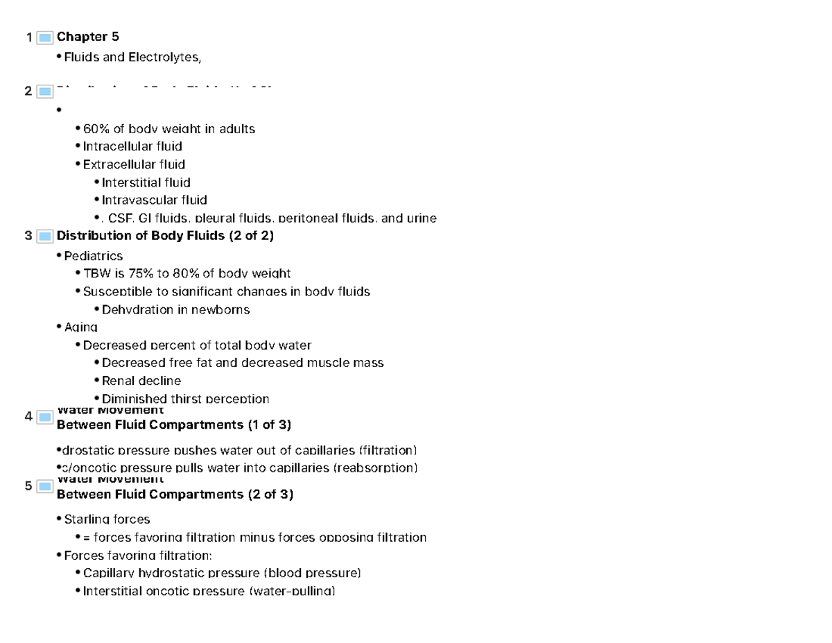 Chapter 5: Fluids and Electrolytes - Acids and Bases Overview - Studocu