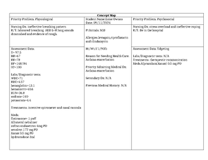 NUR 1 Concept Map Beginning Template - Concept Map STUDENT NAME: Date ...