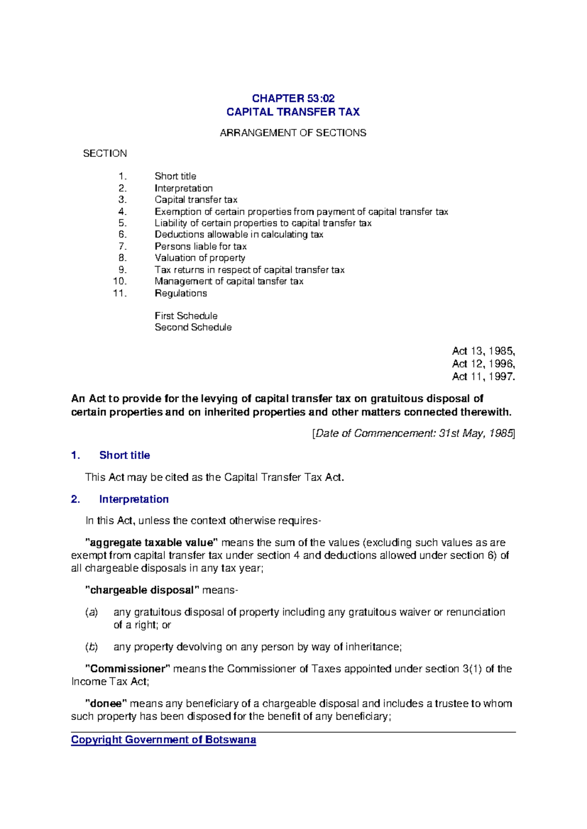CAP 53-01: Overview of Capital Transfer Tax Provisions and Sections ...