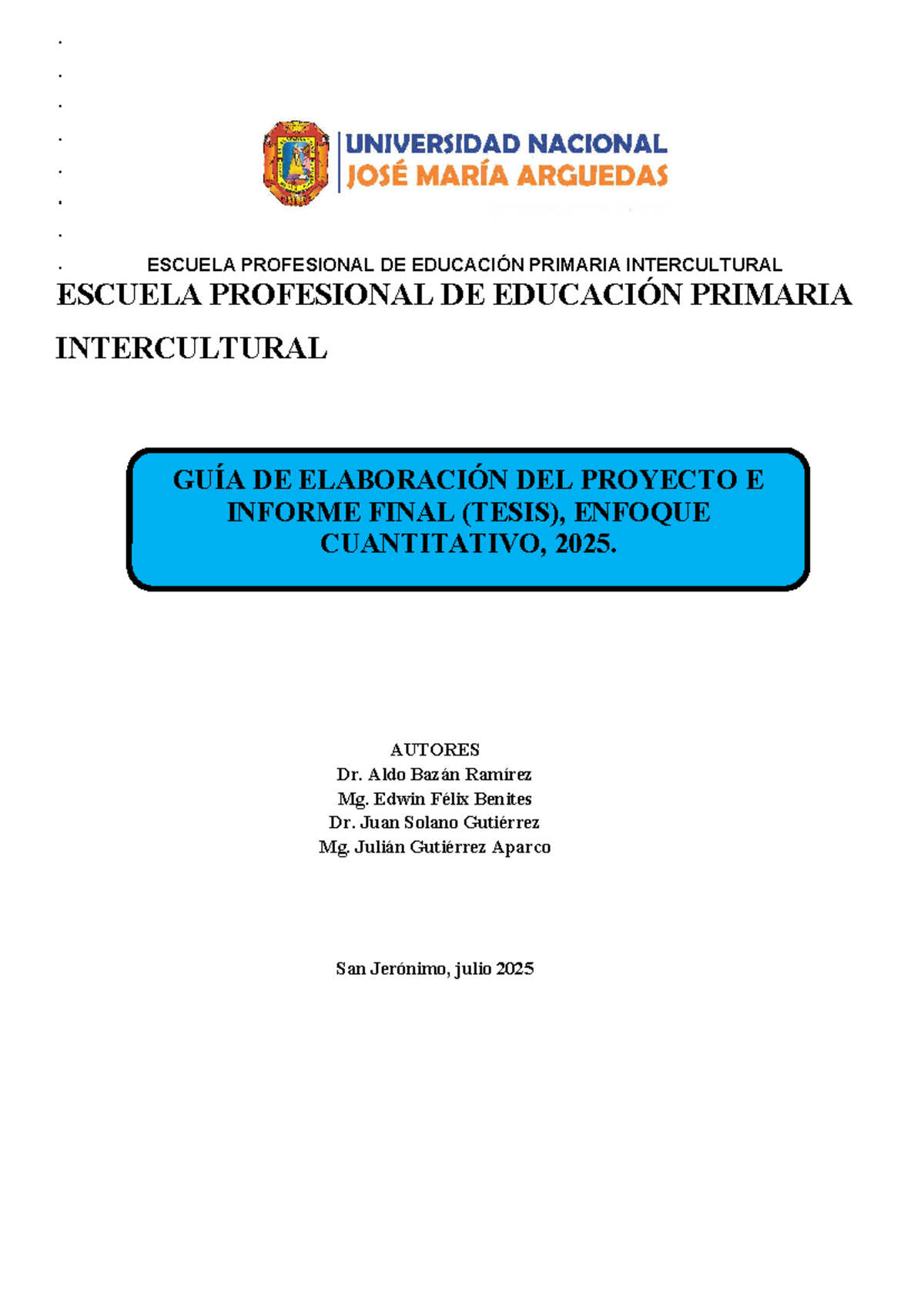 Guía de Proyecto e Informe Final de Tesis (TESIS) - Educación Primaria - Document Preview