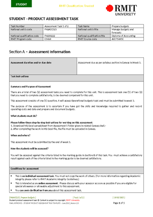 Lead Task2 Student June 2023 - RMIT Classifi cation: Truste d `+STUDENT ...