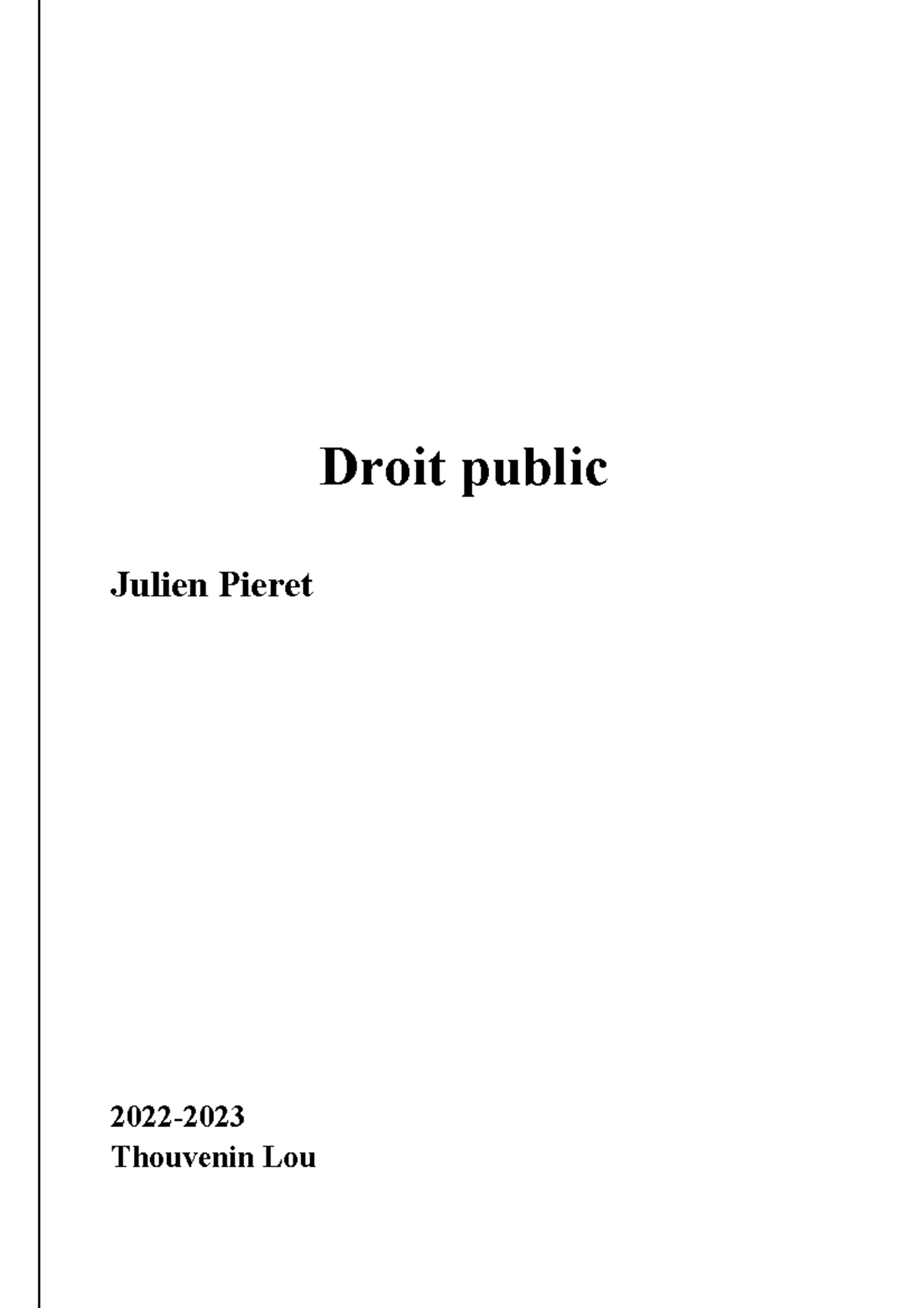 Droit Public Final - notes de cours, disponibles sur le groupe sciences ...