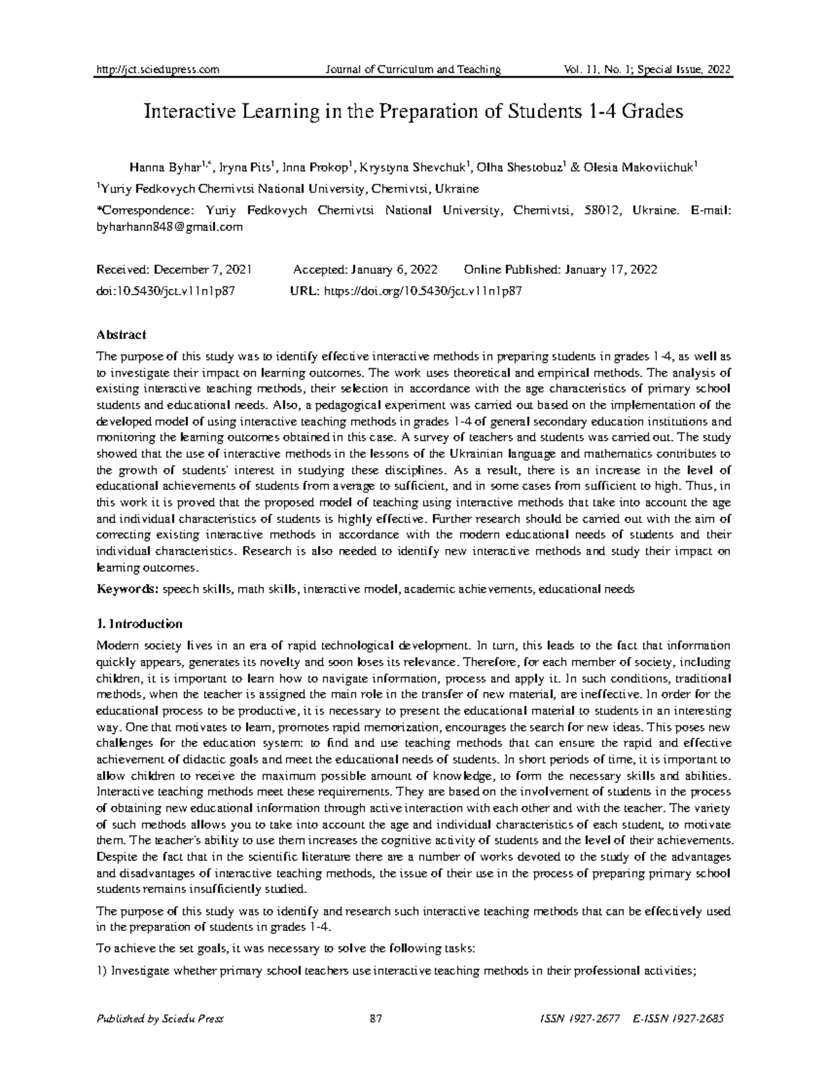 EJ1340877 - Effective Interactive Methods for Grades 1-4 Learning - Studocu