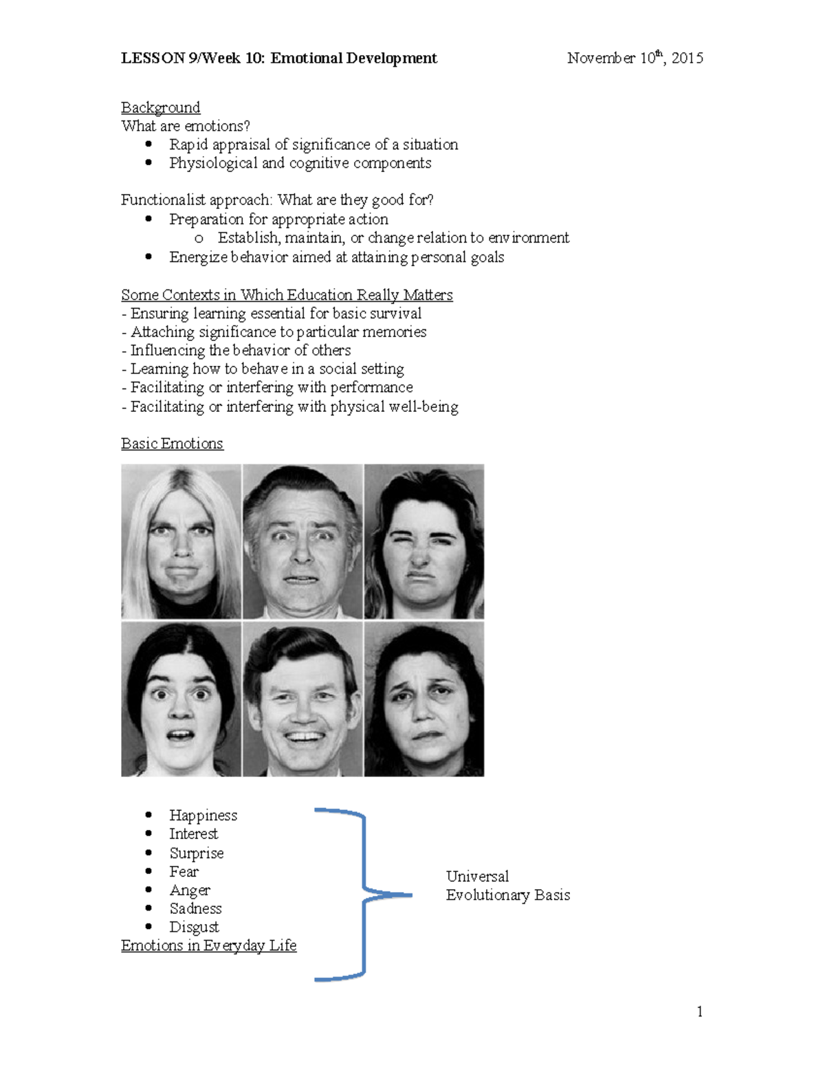 PSY 101: Lesson 9 - Understanding Emotions and Attachment in ...