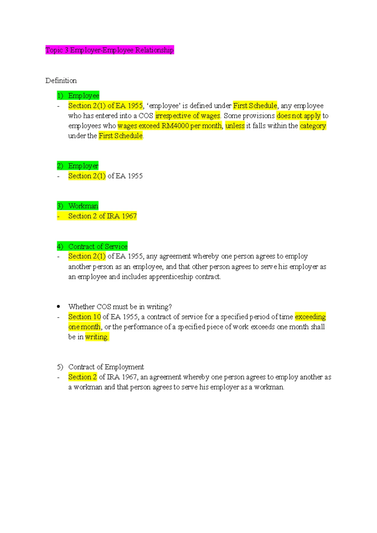 Tutorial 3 - Tutorial 3 : Employer vs Employee Relationship 1. Discuss ...
