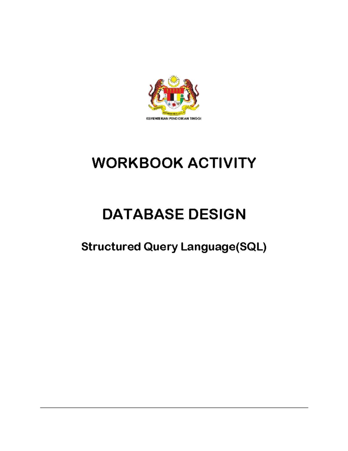 DFC2012 3 Workbook SQL - Comprehensive Notes on Database Design - Studocu