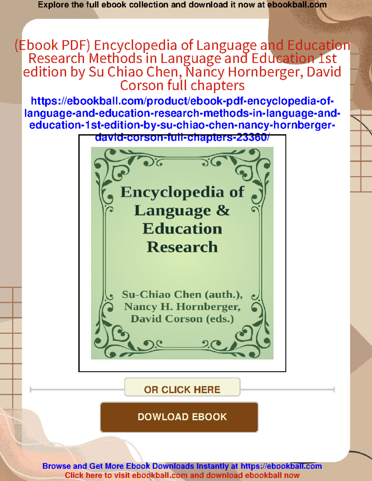 Encyclopedia of Language and Education: Research Methods in Language ...