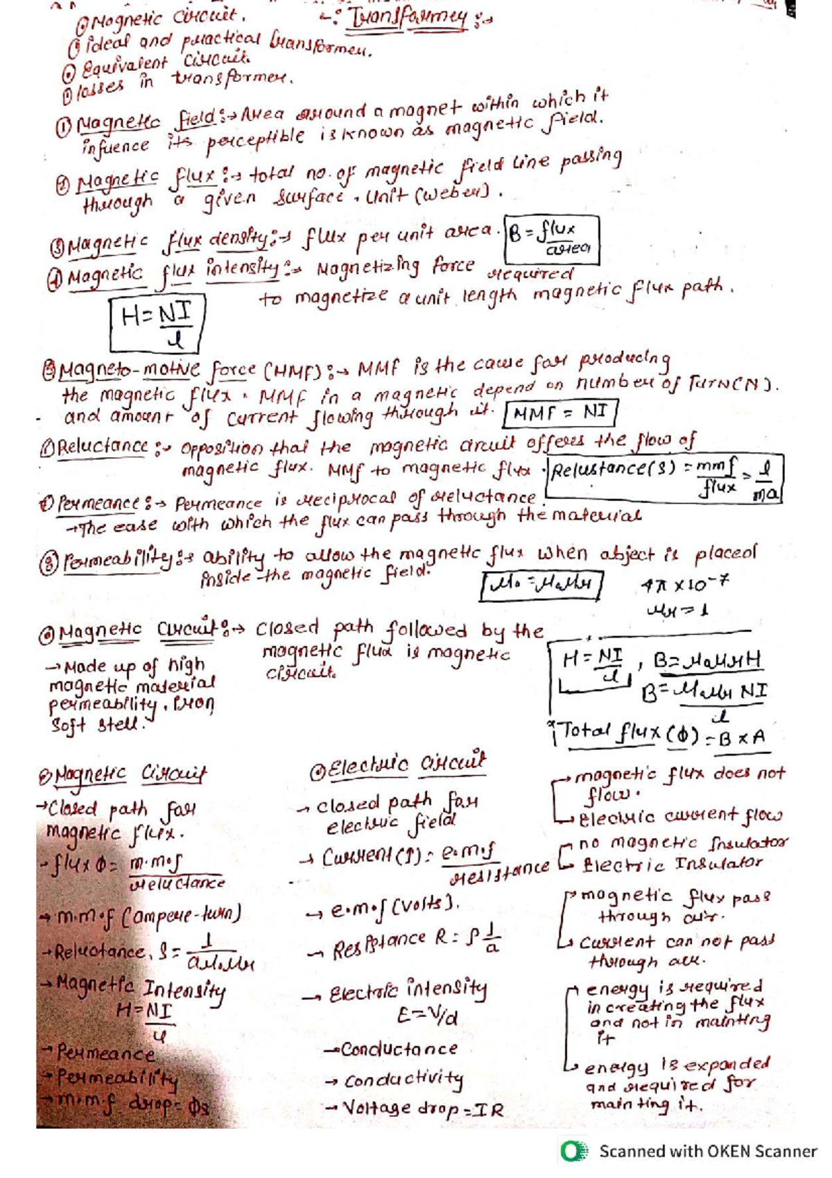 Transformer - BEE Short Notes (AKTU) on Ideal & Practical Circuits ...