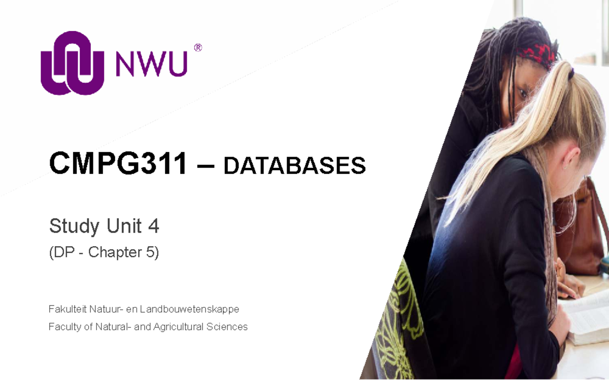CMPG311 DATABASES Study Unit 4: ER Diagrams and Attributes - Studocu