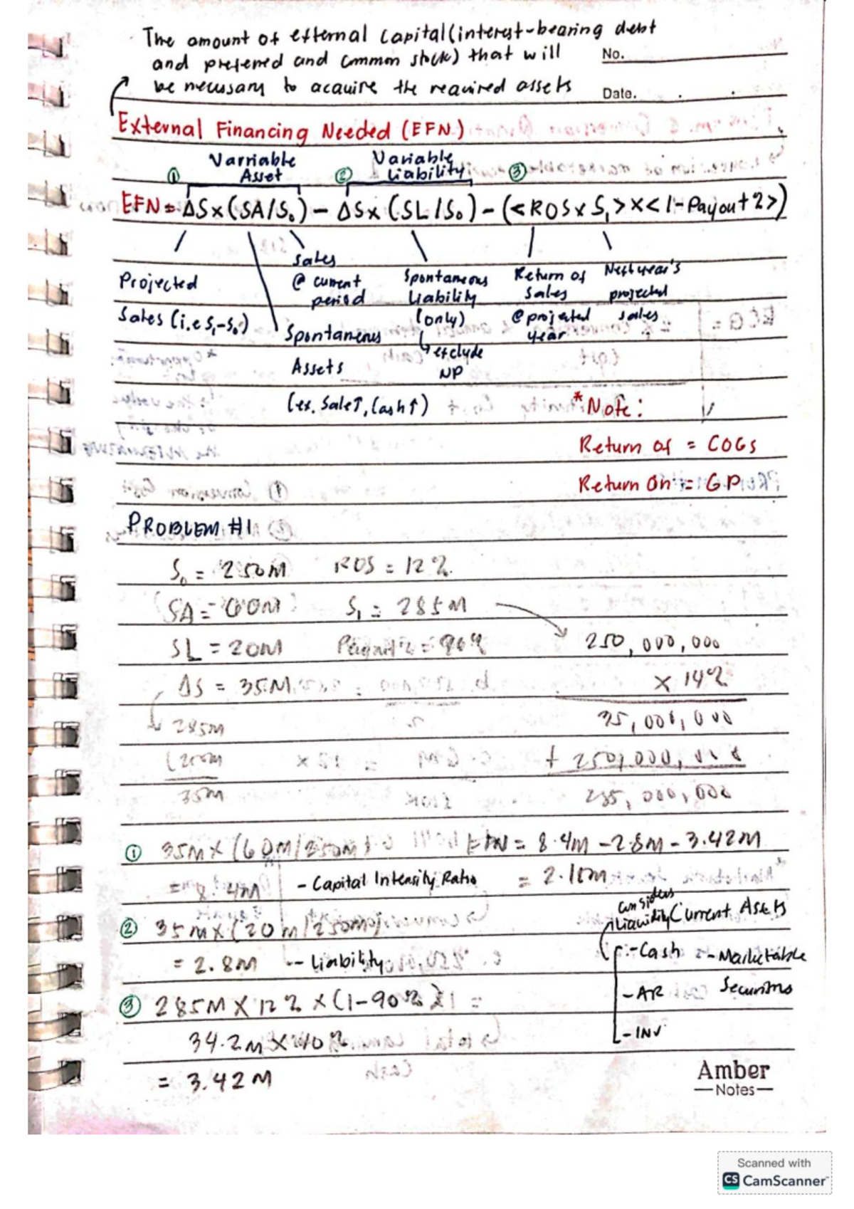 Working capital part 2 - notes on external financing and assets - Studocu