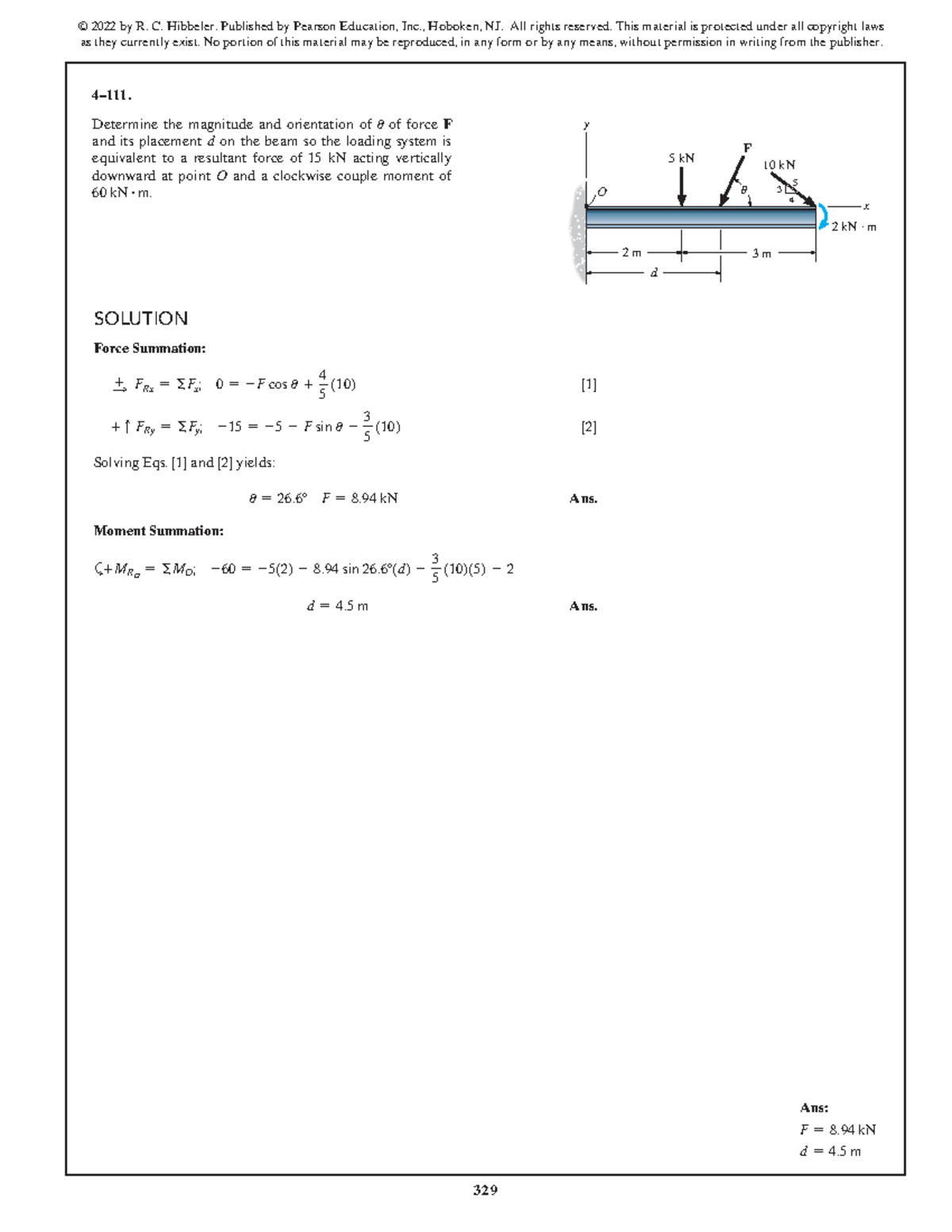 SWK 15th Ed Solution Manual: Force & Moment Analysis - Studocu