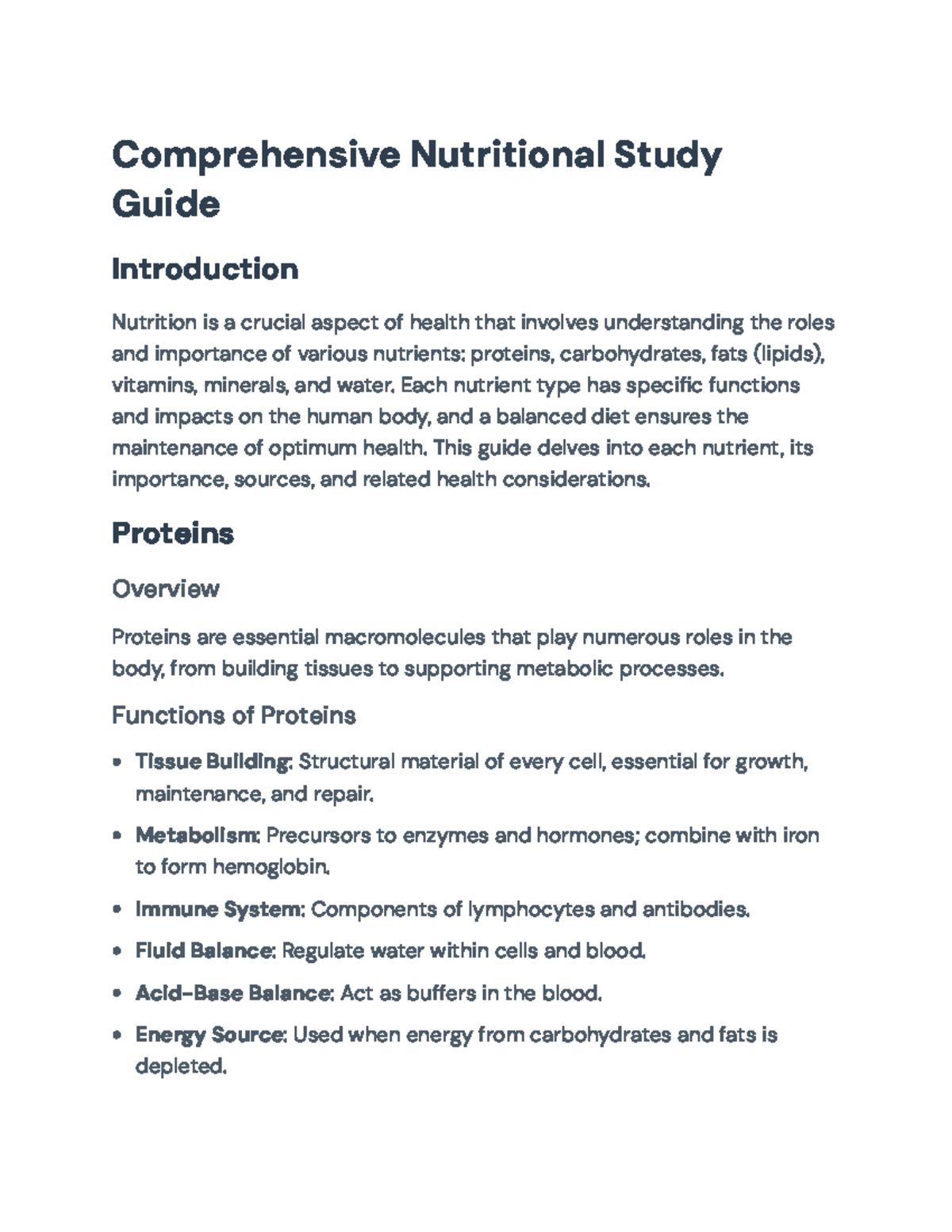 Comprehensive Guide to Nutrients: Importance, Functions, and Sources ...