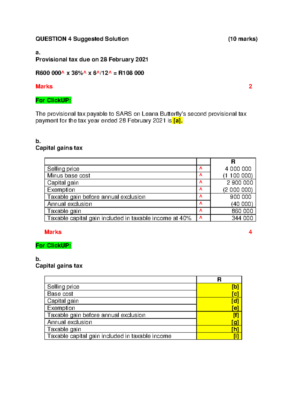 FRK 122 Final Exam Question 4 Suggested Solution Analysis - Studocu