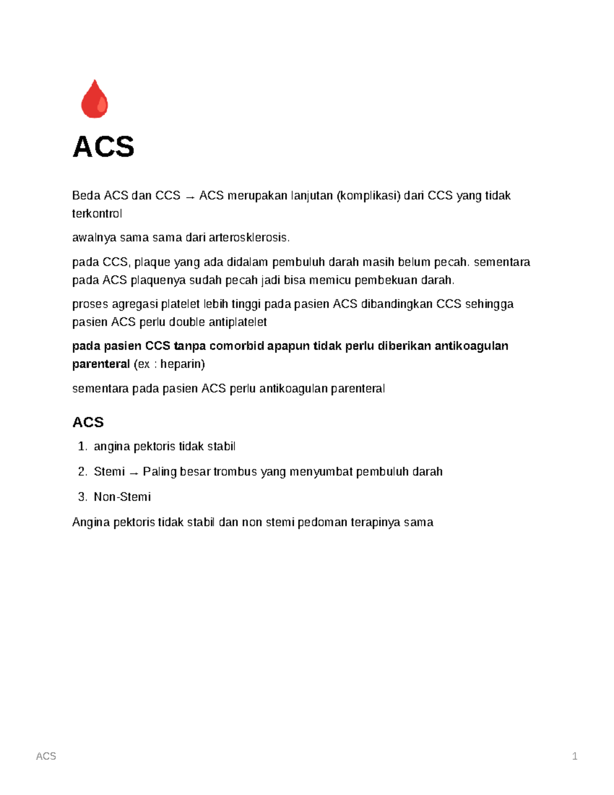 **Title: ACS vs CCS: Key Differences and Management Strategies** - Studocu