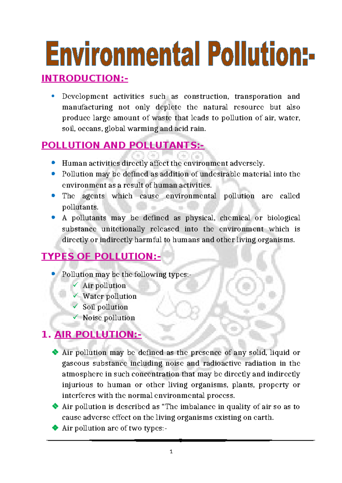 What Is Environmental Pollution