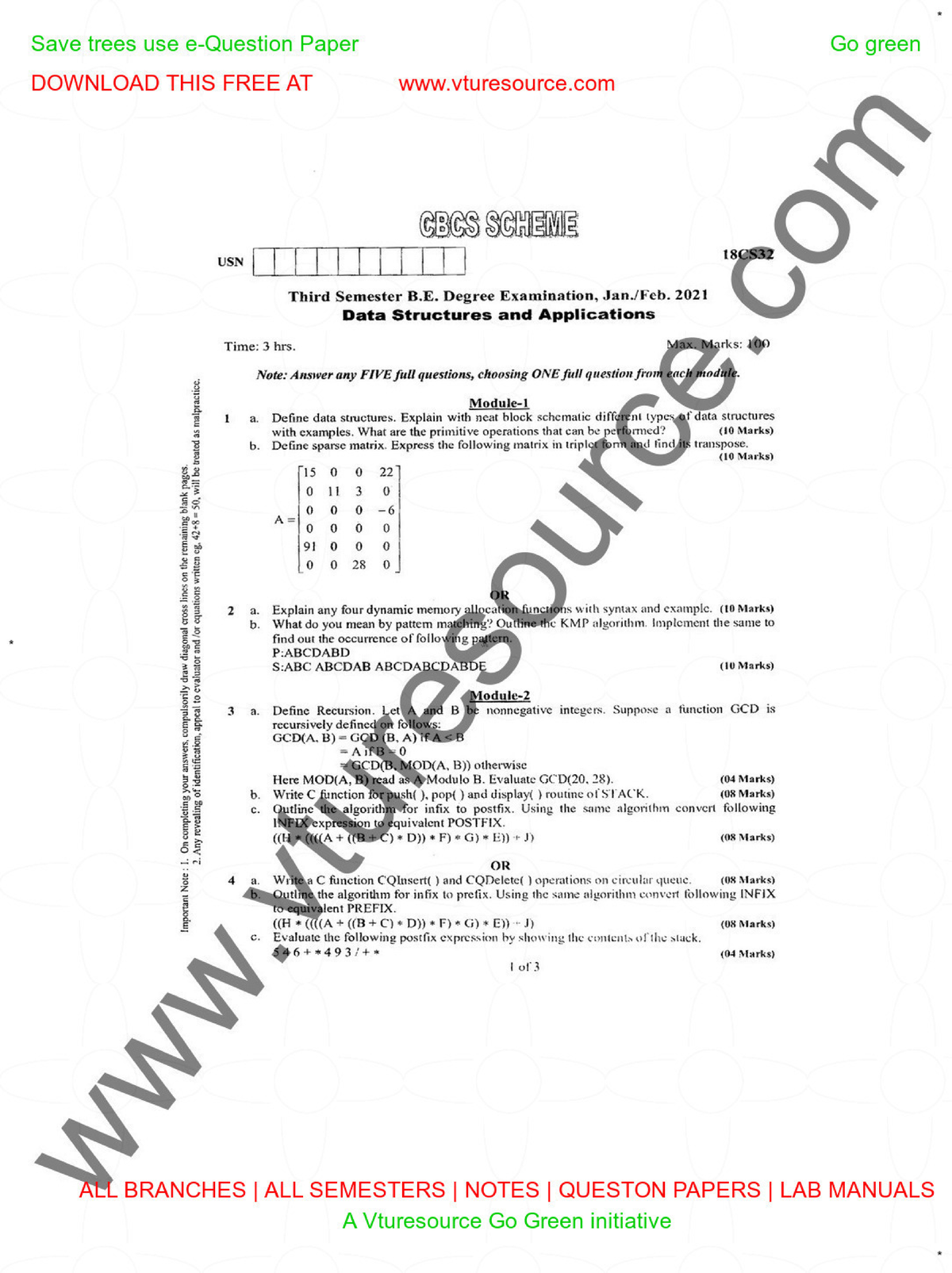 3rd Sem Feb Q/P Study Guide - Studocu