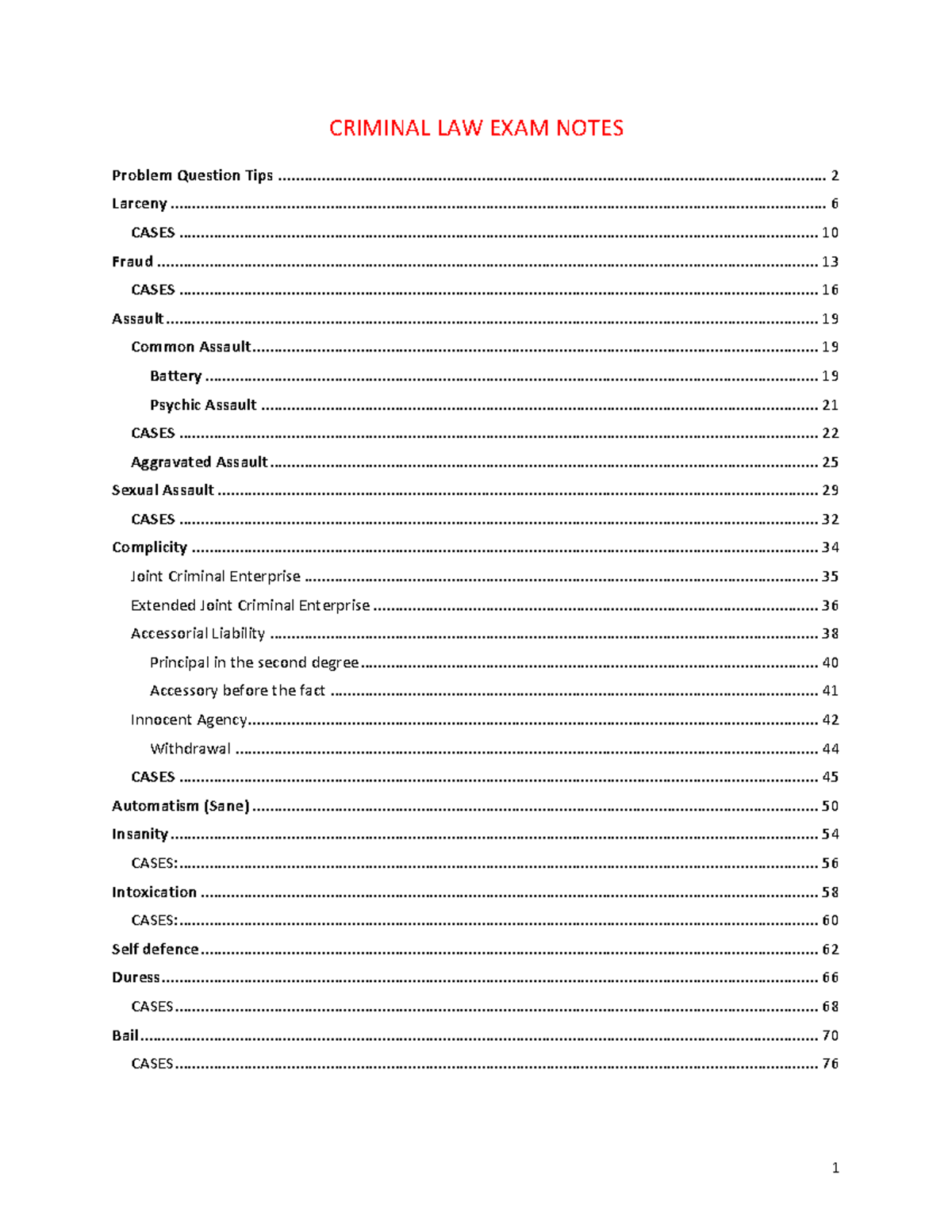 CRIMINAL LAW 101: Exam Notes & Key Concepts for Understanding - Studocu