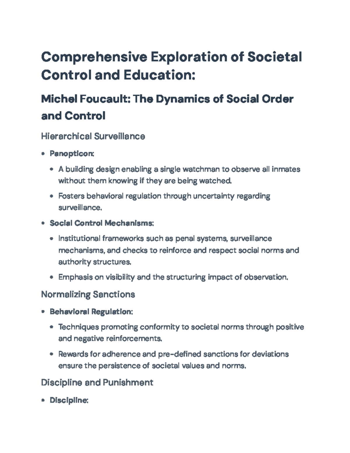 Understanding Societal Control and Power Dynamics: Foucault, Bourdieu ...