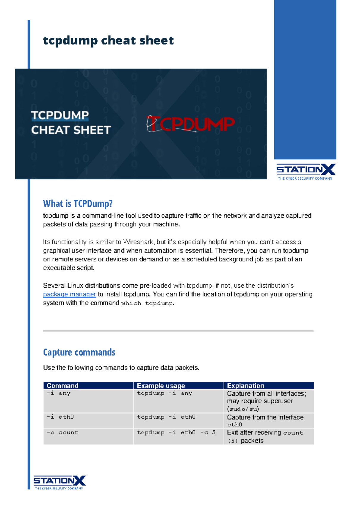 TCPDump Cheat Sheet: Essential Commands and Filters for Networking ...