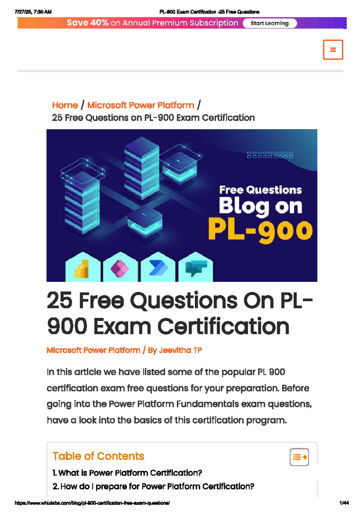 PL-900 Exam Prep: Free Questions for Microsoft Power Platform ...