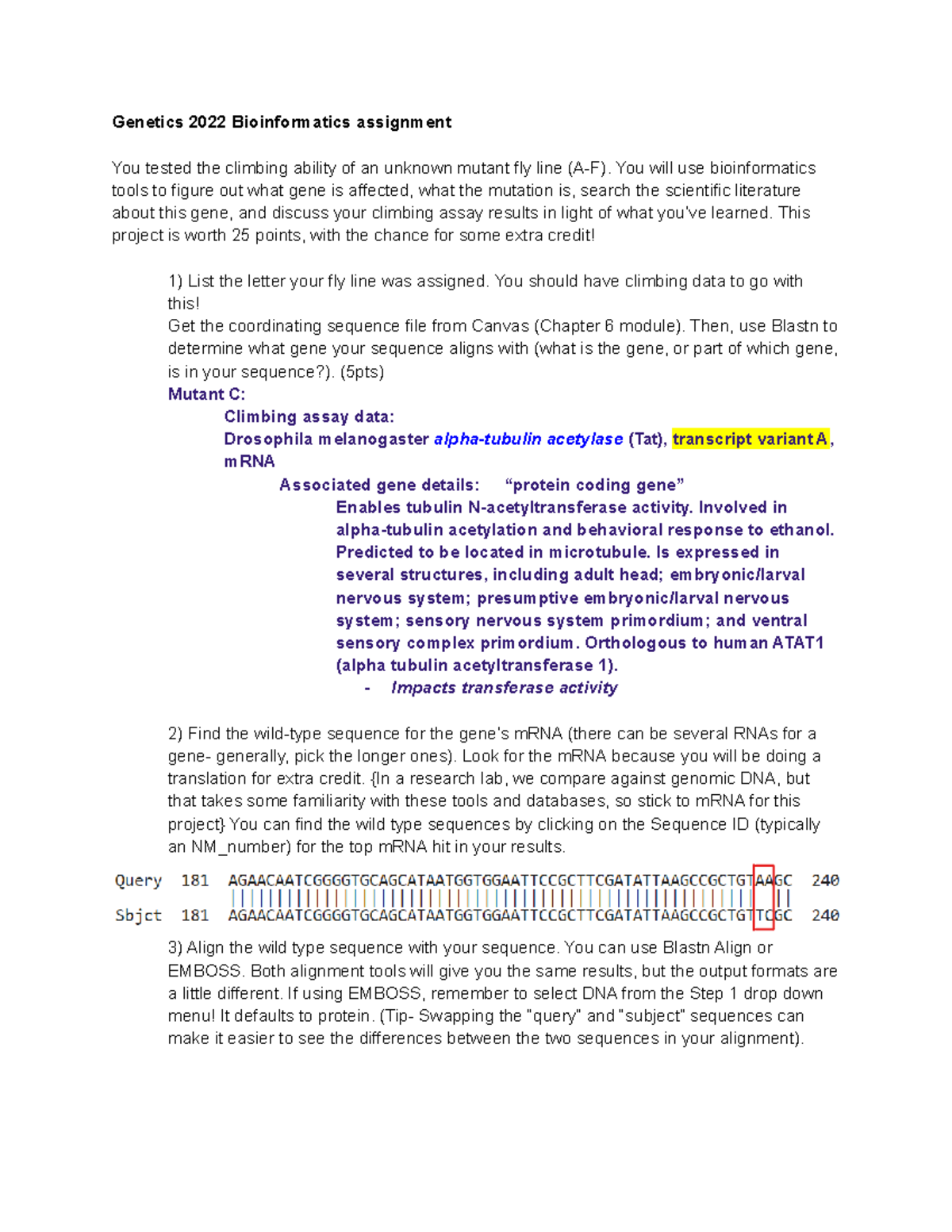 Genetics 2022 Bioinformatics assignment - Genetics 2022 Bioinformatics ...