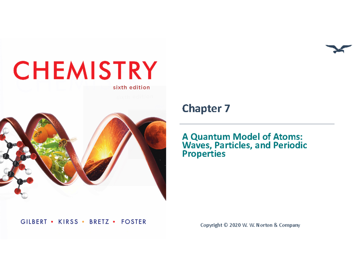 Ch07 A+Quantum+Model+of+Atoms%2C+Waves%2C+Particles%2C+and+Periodic ...