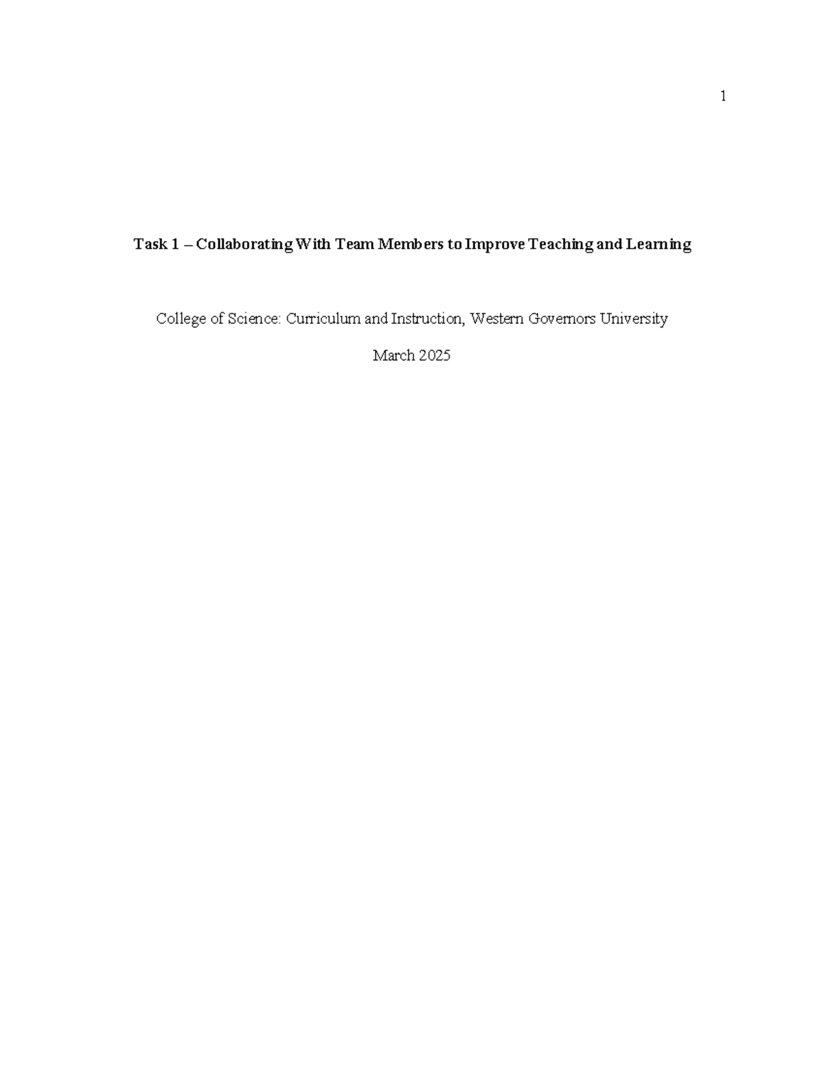 Mathematics Assessment System Task 1: Standards and Summative Eval ...