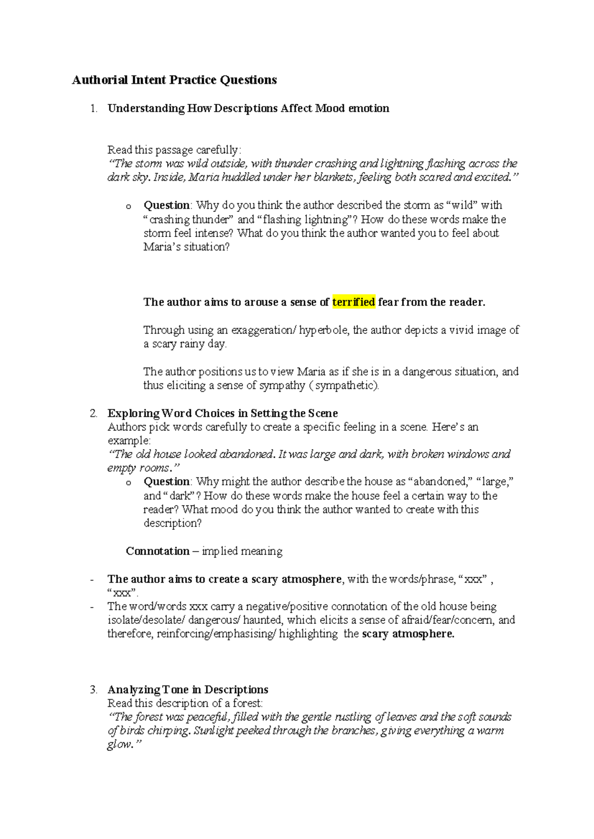 ENG-101 Authorial Intent: Practice Questions & Analysis Techniques ...